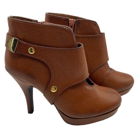 Unlisted By Kenneth Cole File Type Bootie Heels Boots - Picture 1 of 10